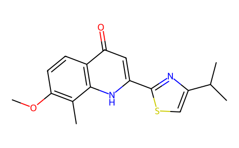 2-(4-isopropylthiazol-2-yl)-7-methoxy-8-methylquinolin-4-ol 923289-21-8